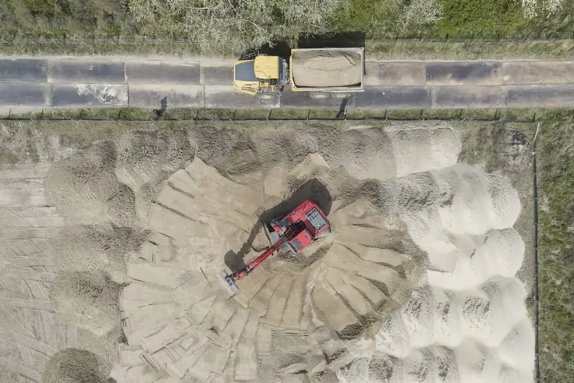 Grondverzet depot Kijkduin Bogaard Infra BV